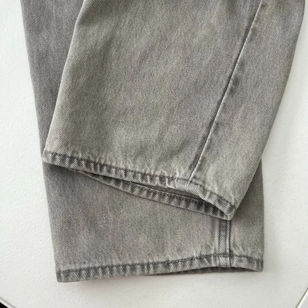 H&M Loose Ample Jeans Men's 29/32 Gray Denim Straight Leg Cotton Minimalist
